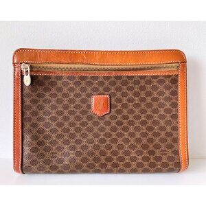 CELINE Paris Vintage Macadam Monogram Clutch